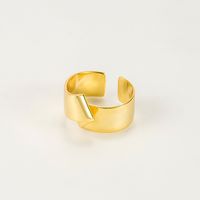 Simple Style Solid Color Sterling Silver Gold Plated Rings In Bulk main image 2
