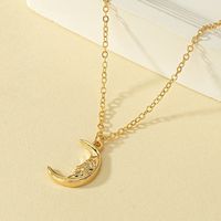 Simple Style Moon Alloy Plating Women's Pendant Necklace sku image 1