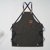 Casual Solid Color Polyester Cotton Apron main image 1