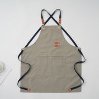 Casual Solid Color Polyester Cotton Apron main image 4