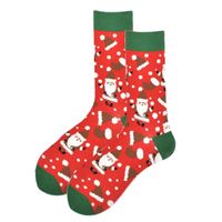 Unisex Christmas Cartoon Cotton Crew Socks A Pair sku image 9