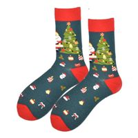 Unisex Christmas Cartoon Cotton Crew Socks A Pair sku image 13