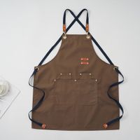 Casual Solid Color Polyester Cotton Apron main image 2
