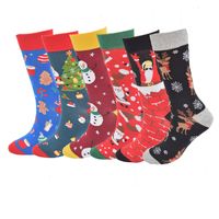 Unisexe Noël Dessin Animé Coton Crew Socks Une Paire main image 1