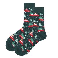 Unisexe Noël Dessin Animé Coton Crew Socks Une Paire sku image 8