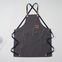 Casual Solid Color Polyester Cotton Apron main image 3
