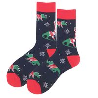 Unisex Christmas Cartoon Cotton Crew Socks A Pair sku image 7