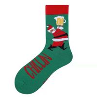 Unisex Christmas Cartoon Cotton Crew Socks A Pair sku image 15
