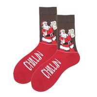 Unisex Christmas Cartoon Cotton Crew Socks A Pair sku image 32