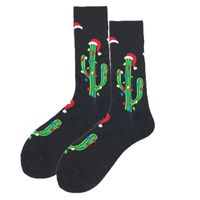 Unisex Christmas Cartoon Cotton Crew Socks A Pair sku image 33