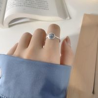 Argent Han Ge S925 Argent Sterling Mini Bande Dessinée Ours Bague Femme Élégant Rétro Minimalisme Frais Étudiant Bijoux main image 3