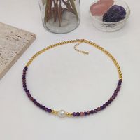 Multi-layer Twin Necklace Female European And American National Style Ins Niche Natural Pearl Hand-woven Beads Clavicle Chain Female main image 4
