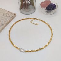 Multi-layer Twin Necklace Female European And American National Style Ins Niche Natural Pearl Hand-woven Beads Clavicle Chain Female main image 3