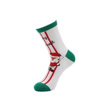 Unisexe Noël Sapin De Noël Père Noël Wapiti Coton Crew Socks Une Paire main image 5