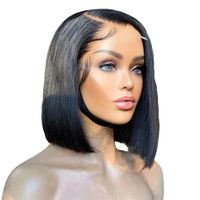 Women's Casual Elegant Casual Street High Temperature Wire Side Points Short Straight Hair Wigs main image 4
