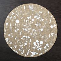 Chinoiserie Vacation Solid Color Wood Placemat sku image 12