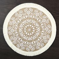 Chinoiserie Vacation Solid Color Wood Placemat sku image 22