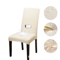 Chinoiserie Casual Vacation Solid Color Leather Chair Cover sku image 7