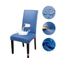 Chinoiserie Casual Vacation Solid Color Leather Chair Cover sku image 6