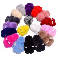 Plush Rabbit Color Block Chain Bag Charms main image 6