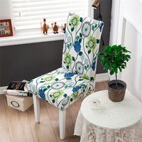 Chinoiserie Vacation Flower Polyester Chair Cover main image 5