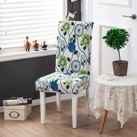 Chinoiserie Vacation Flower Polyester Chair Cover sku image 17