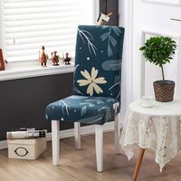 Chinoiserie Vacation Flower Polyester Chair Cover sku image 21