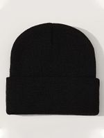 Unisex Casual Preppy Style Letter Embroidery Eaveless Beanie Hat main image 3