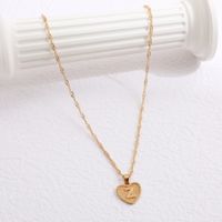 Collier De Mode Simple De Style Européen Et Américain Pour Femmes Vente Chaude Transfrontalière Amour Pendentif Coeur Pêche Lettre Clavicule Collier main image 4