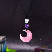 Simple Style Moon Opal Plating Couple Pendant Necklace sku image 2