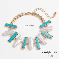 Vintage Style Novelty Color Block Turquoise Acrylic Pearl Alloy Wholesale Jewelry Set main image 5