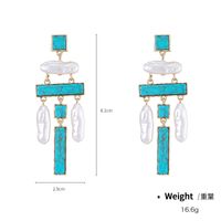 Vintage Style Novelty Color Block Turquoise Acrylic Pearl Alloy Wholesale Jewelry Set main image 2