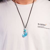 Simple Style Moon Opal Plating Couple Pendant Necklace main image 5