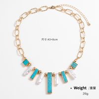 Vintage Style Novelty Color Block Turquoise Acrylic Pearl Alloy Wholesale Jewelry Set main image 4