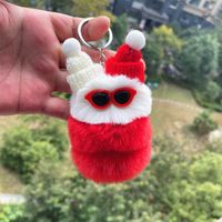 Cartoon Style Hairball Environmentally Friendly Fur Unisex Bag Pendant Keychain main image 4