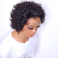 Women's Elegant Street Real Hair Bangs Short Curly Hair Wigs main image 5