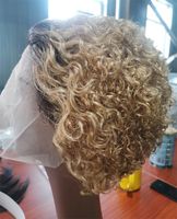 Women's Elegant Street Real Hair Bangs Short Curly Hair Wigs sku image 3
