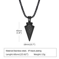 Punk Classic Style Arrow Stainless Steel Men'S Pendant Necklace sku image 1