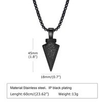 Punk Classic Style Arrow Stainless Steel Men'S Pendant Necklace main image 3
