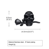 1 Piece Fashion Skull Stainless Steel Ear Studs sku image 4