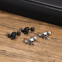 1 Piece Fashion Skull Stainless Steel Ear Studs main image 9