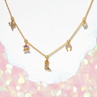 Simple Style Streetwear Boots Copper 18k Gold Plated Zircon Pendant Necklace In Bulk sku image 2