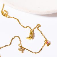 Simple Style Streetwear Boots Copper 18k Gold Plated Zircon Pendant Necklace In Bulk main image 4