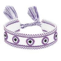 Simple Style Eye Polyester Embroidery Tassel Women's Drawstring Bracelets sku image 20