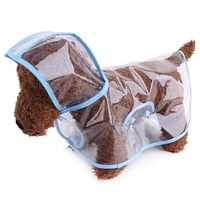 Pet Supplies Dog Raincoat Teddy Small And Medium-sized Dogs New Transparent Plastic Fashion Poncho Pet Raincoat main image 2