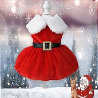 Neues Produkt Haustier Weihnachts Kleidung Winter Alter Mann Klassisches Hunde Weihnachts Kleid Winter Neujahrs Kleidung Festival Fabrik main image 1
