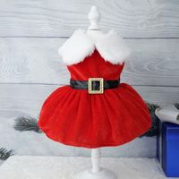 New Pet Christmas Clothes Winter Old Classic Dog Christmas Dress Winter New Year Dress Holiday Factory sku image 1