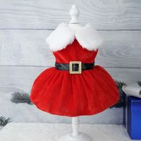 New Pet Christmas Clothes Winter Old Classic Dog Christmas Dress Winter New Year Dress Holiday Factory sku image 2
