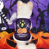 Halloween Skull Pet Clothes Puppy Dog Pumpkin Bucket Black New Cross-border Cat Pet Costume Pumpkin Ghost sku image 14