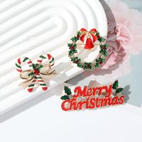 Christmas Style Holiday Brooch Christmas English Letter Pin Bell Drip Badge Holiday Decorations main image 1